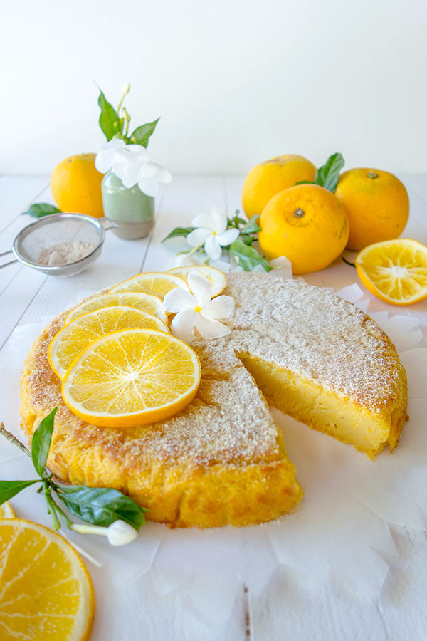 Gâteau patate à l'orange, une gourmandise très fondante (vegan, sans gluten).